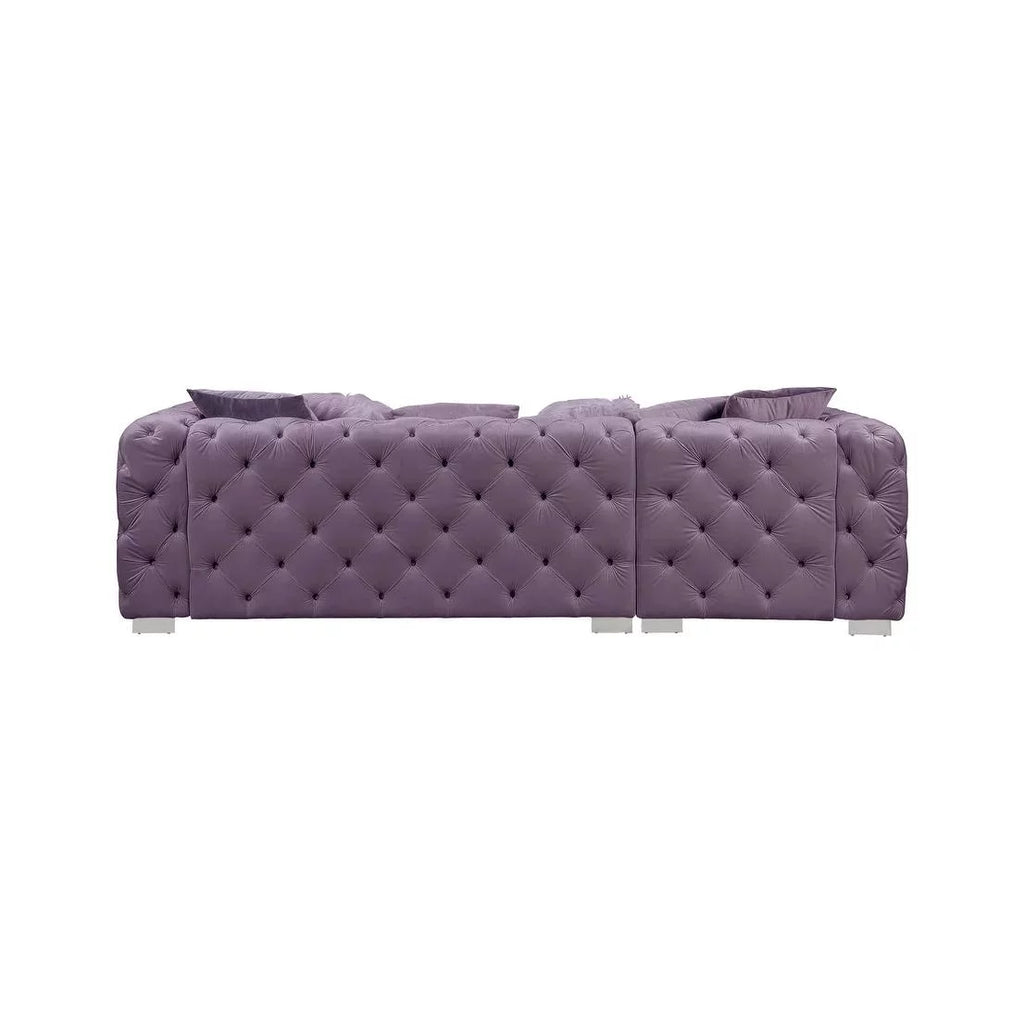 Purple Velvet Sectional Sofa E131