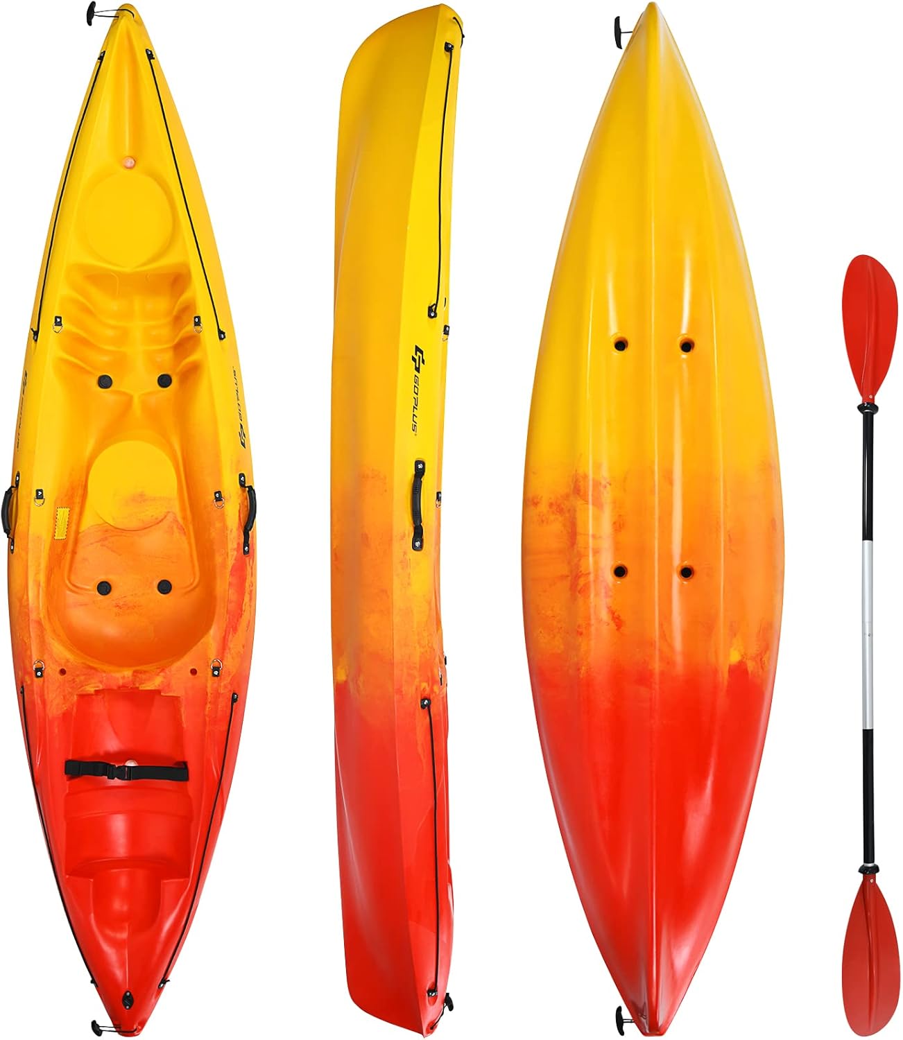 Sit-On-Top Fishing Kayak with Aluminum Paddle and Storage I6784