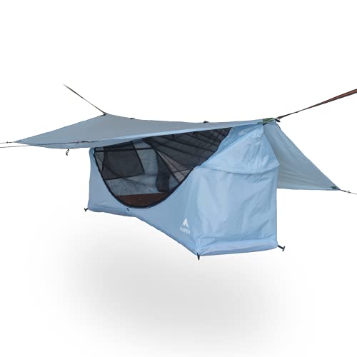 Lay Flat Hammock Tent with Mosquito Net, Insulated Pad and Rainfly D732