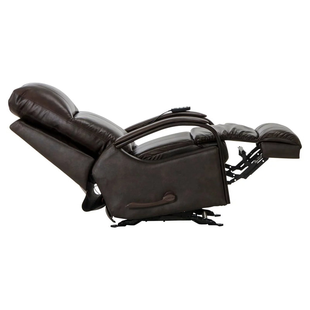 Italian Leather Glider Recliner with Heat and Massage H70627