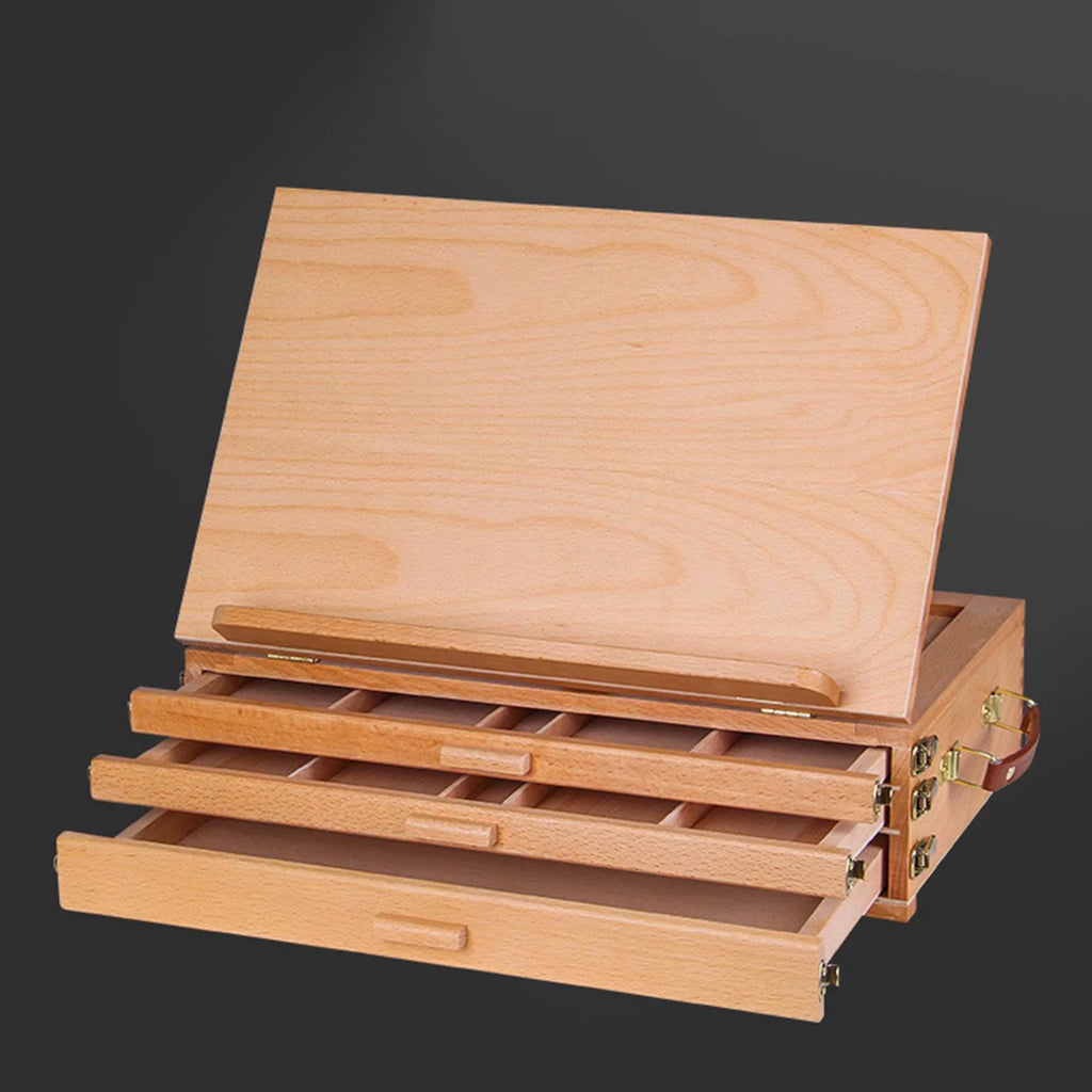 Drawing Sketching Board Wood Adjustable Table Easel 40x27CM K5644