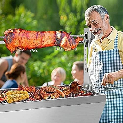 Portable Charcoal Spit Rotisserie Roaster Grill with Motor Z729684