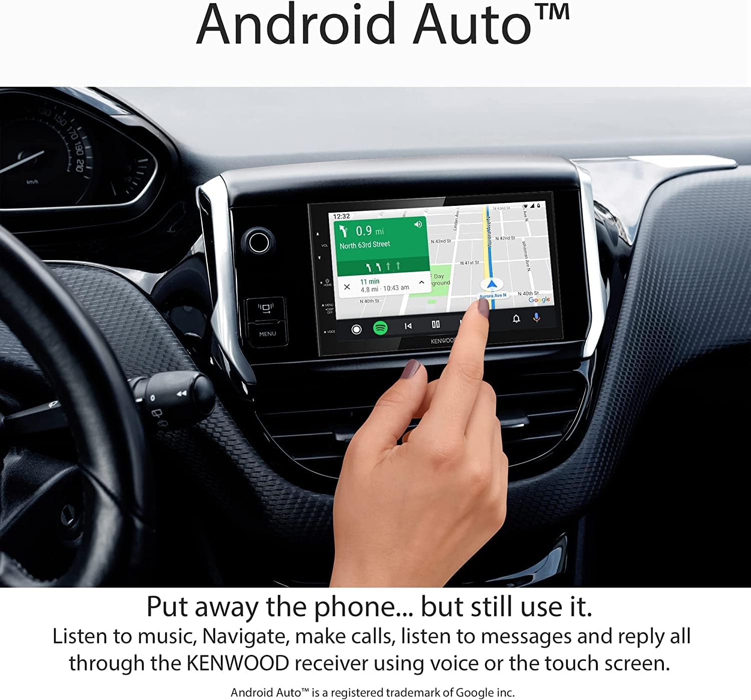 6.8" Capacitive Touchscreen Digital Multimedia Receiver with Apple CarPlay & Android Auto and Rearview Camera M68313