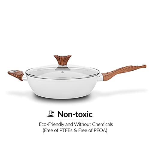 11" Deep Frypan 5 Qt Wok with Non-Stick Ceramic Coating X971
