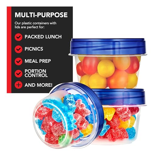 4oz Plastic Containers with Twist Top Lids, 6 Pack X600
