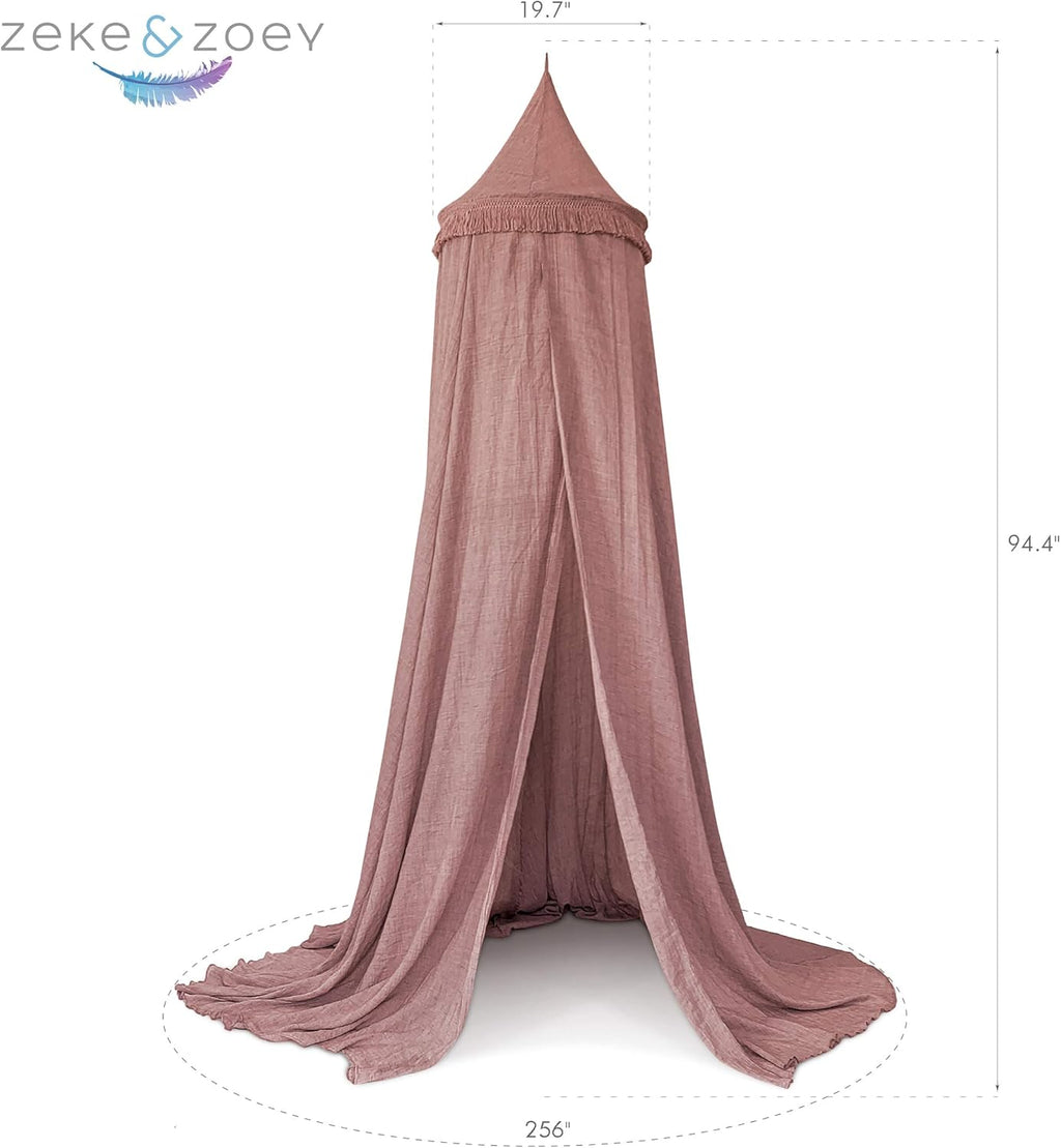 Princess Canopy for Girls Bed with Tassels C1923