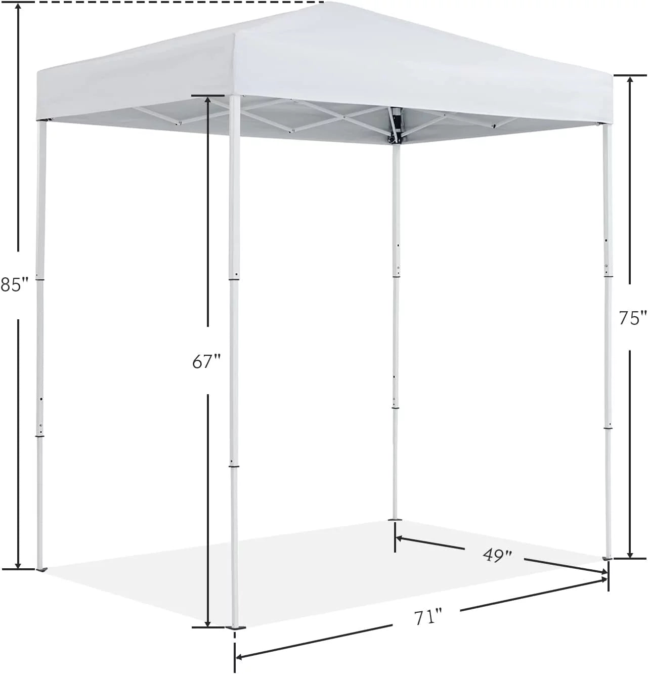 Outdoor Pop Up Canopy Tent with Carry Bag, White W19197