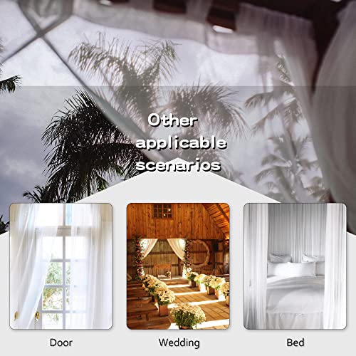 Tab Top Sheer Curtains for Living Room, 52 x 72 Inches, 2 Panels O37158