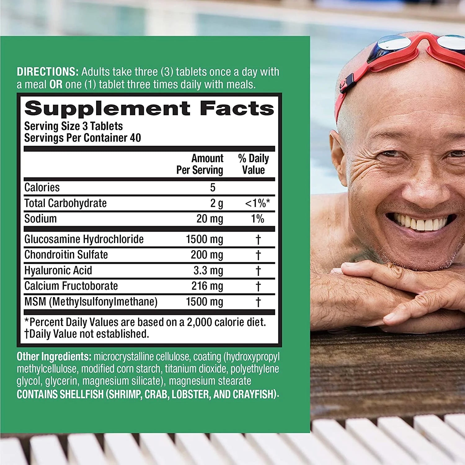 Glucosamine Chondroitin MSM Joint Support Supplement, Coated Tablets, 120 Count N10561