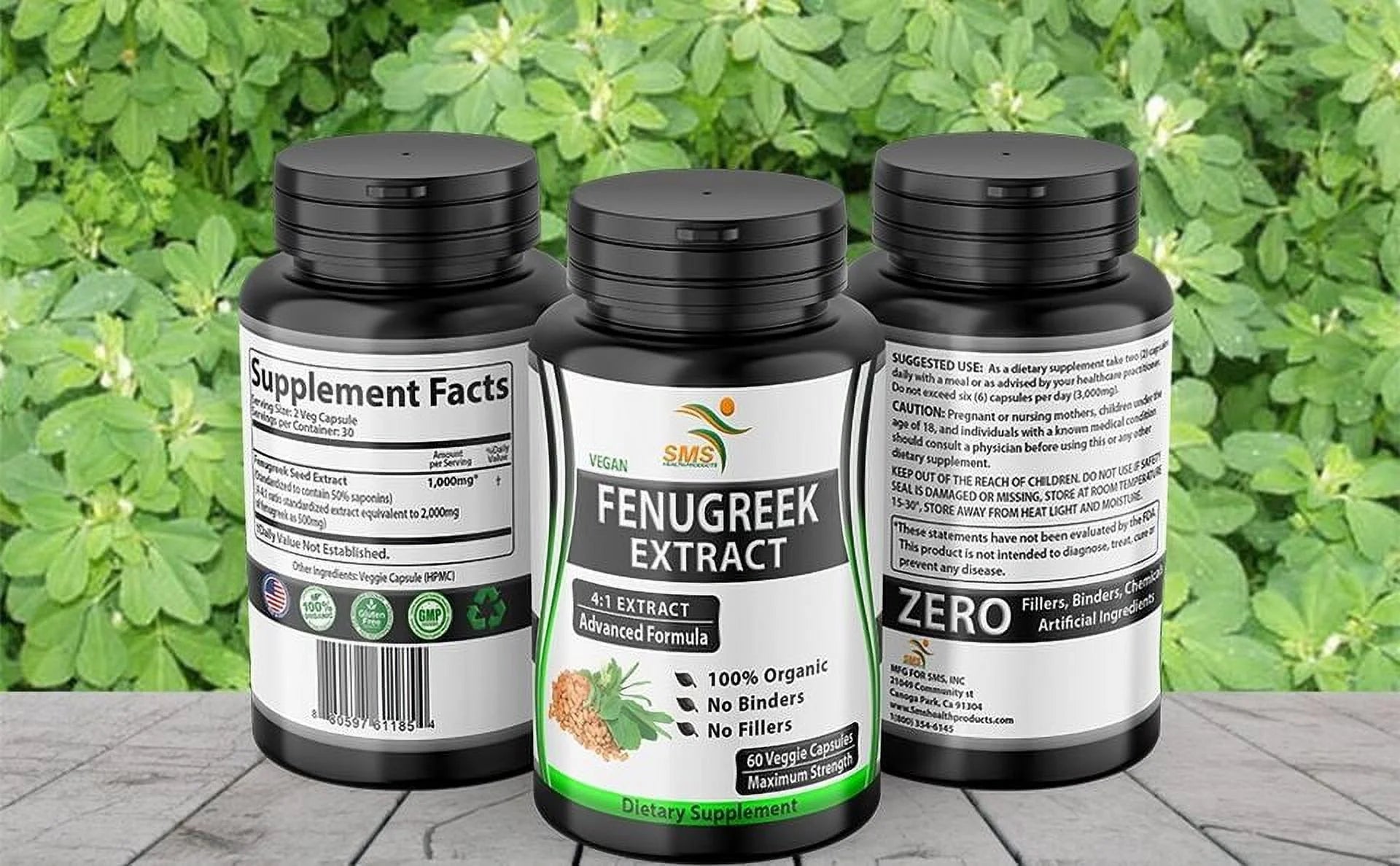 Fenugreek Seed Pills 2000mg Daily Extract, 60 Veggie Capsules T37957