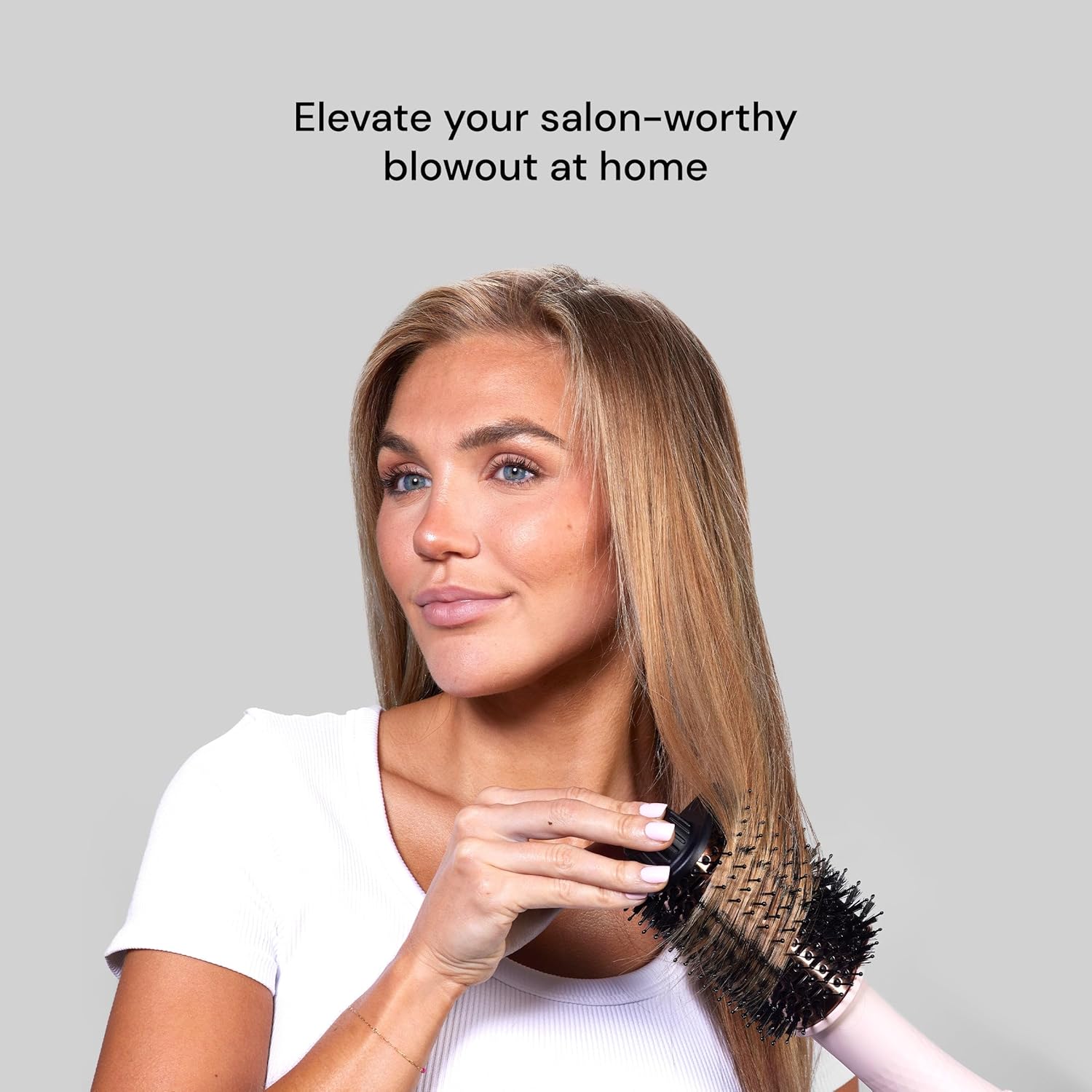 65mm 2-in-1 Titanium Brush Dryer with Teardrop Barrel P818