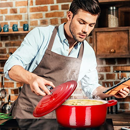 Enamel Cast Iron Dutch Oven with Lid, 6QT E8438