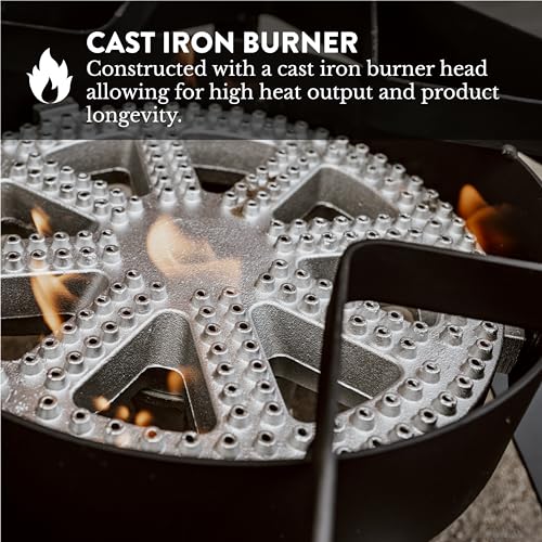 Propane Burner Heavy-Duty Outdoor Stove with Adjustable Regulator and Steel Hose M671577