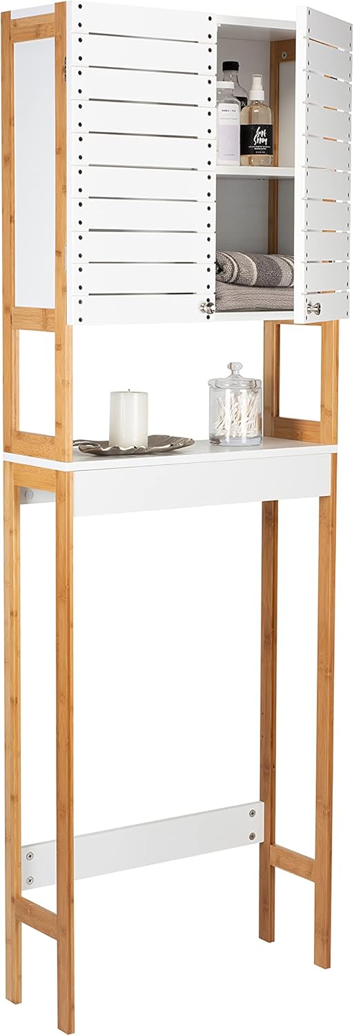 Bamboo 3 Shelf Over The Toilet Bathroom Cabinet O12891