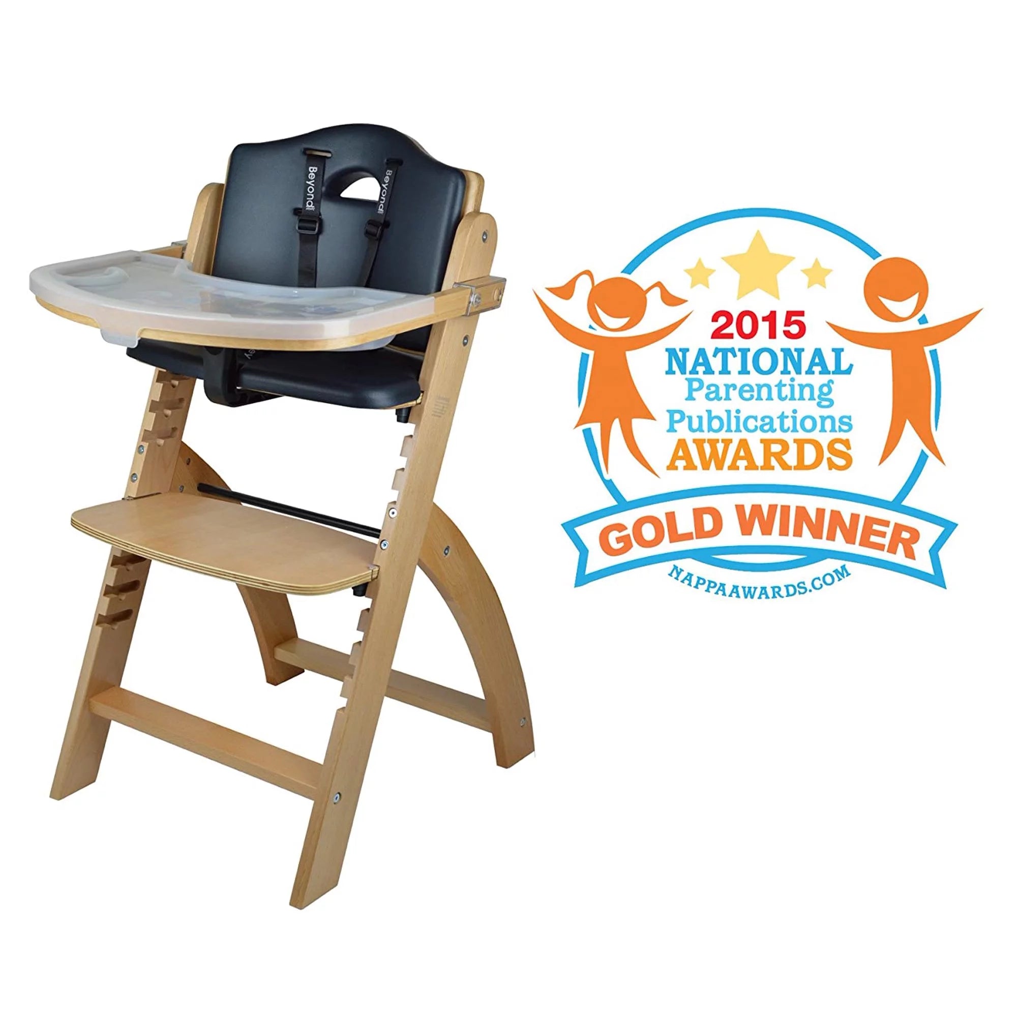 Wooden High Chair with Tray for Babies and Toddlers E36485