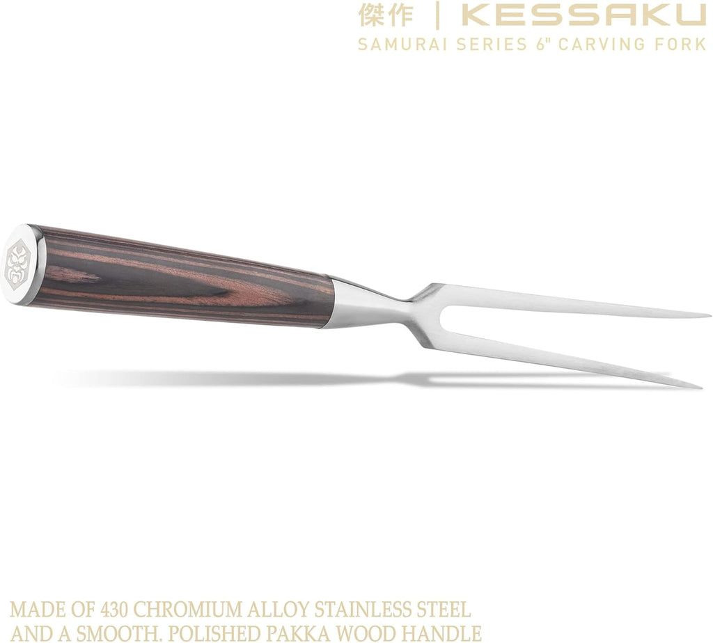 Carving Slicing Knife & Meat Fork Set with Blade Guard M3908
