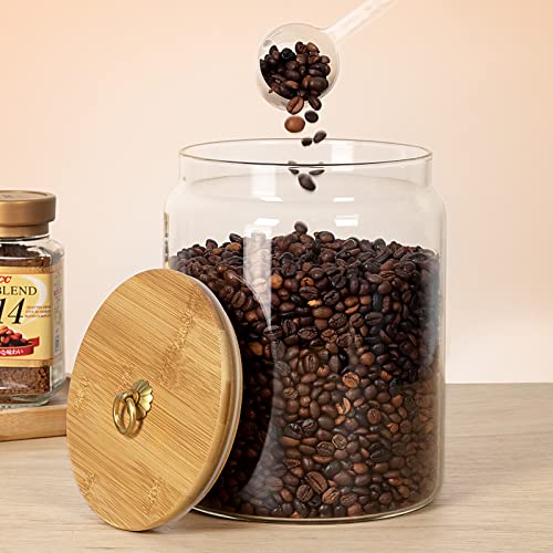 Large Glass Jars with Bamboo Lids for Kitchen Storage Y970