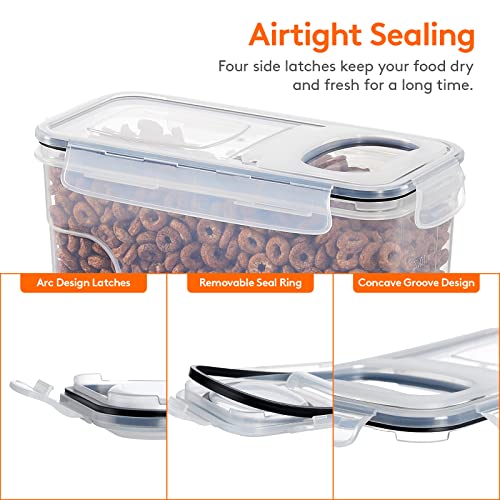 Cereal Containers with Flip-Top Lids, 4-Piece Airtight Food Storage Set P421012