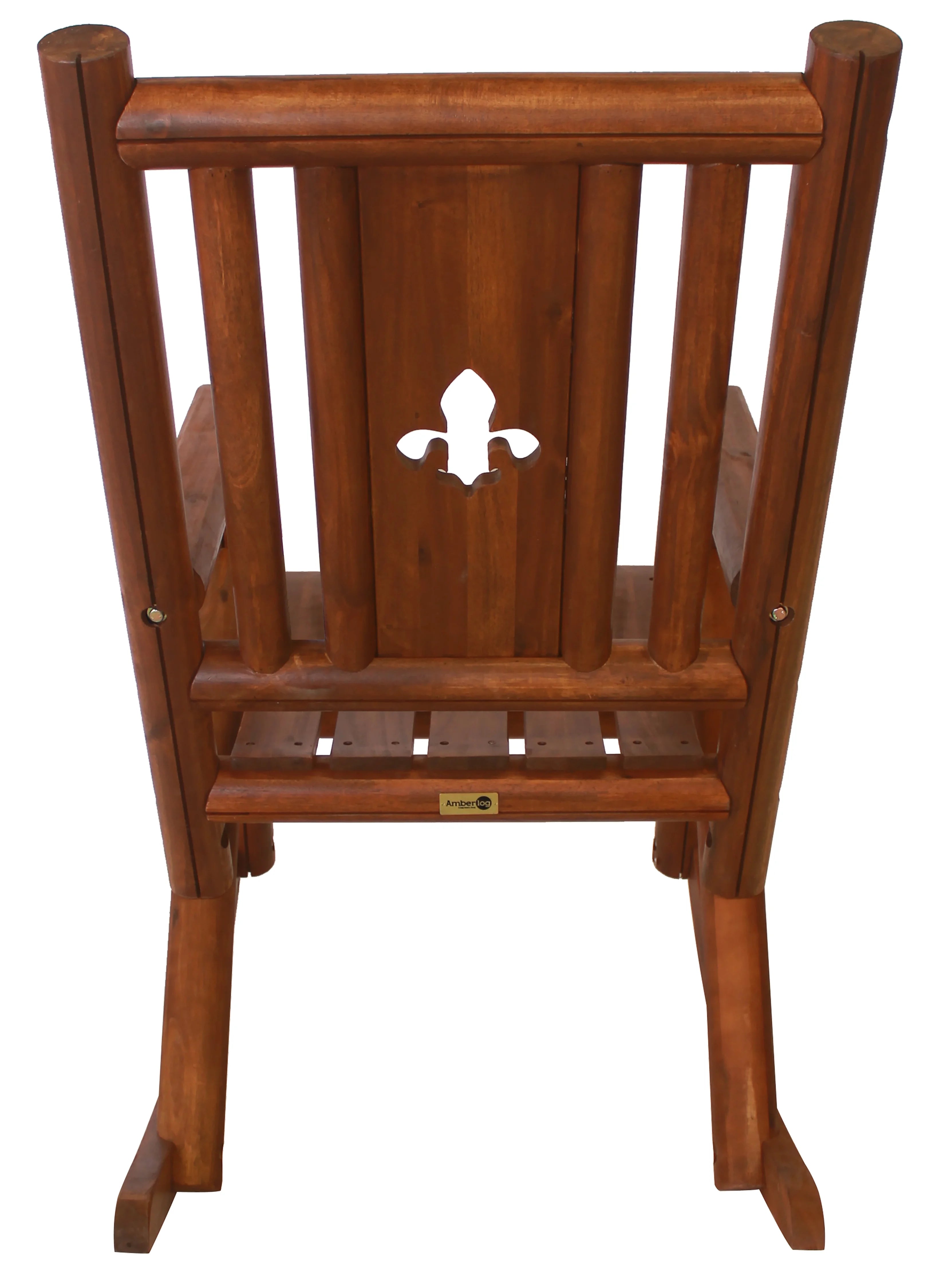 Outdoor Patio Wood Rocking Chair - Brown Q798