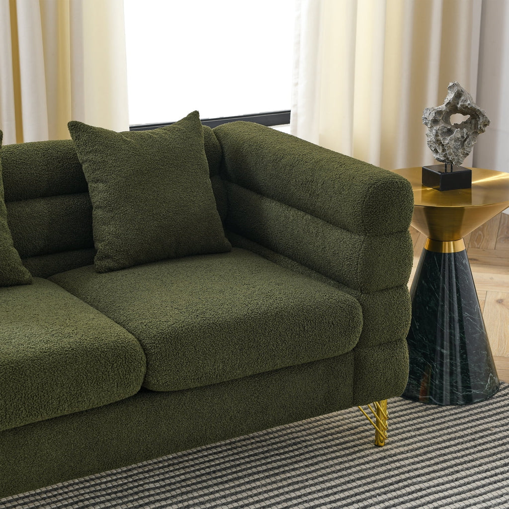 81" Oversized Corner Sofa Set, L-Shaped Sectional Couch, 5-Seater with 3 Cushions K33379