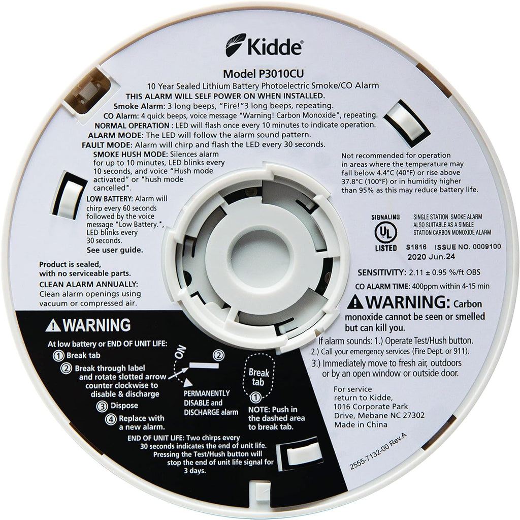 Smoke & Carbon Monoxide Detector, 10-Year Battery, Voice Alerts E153537