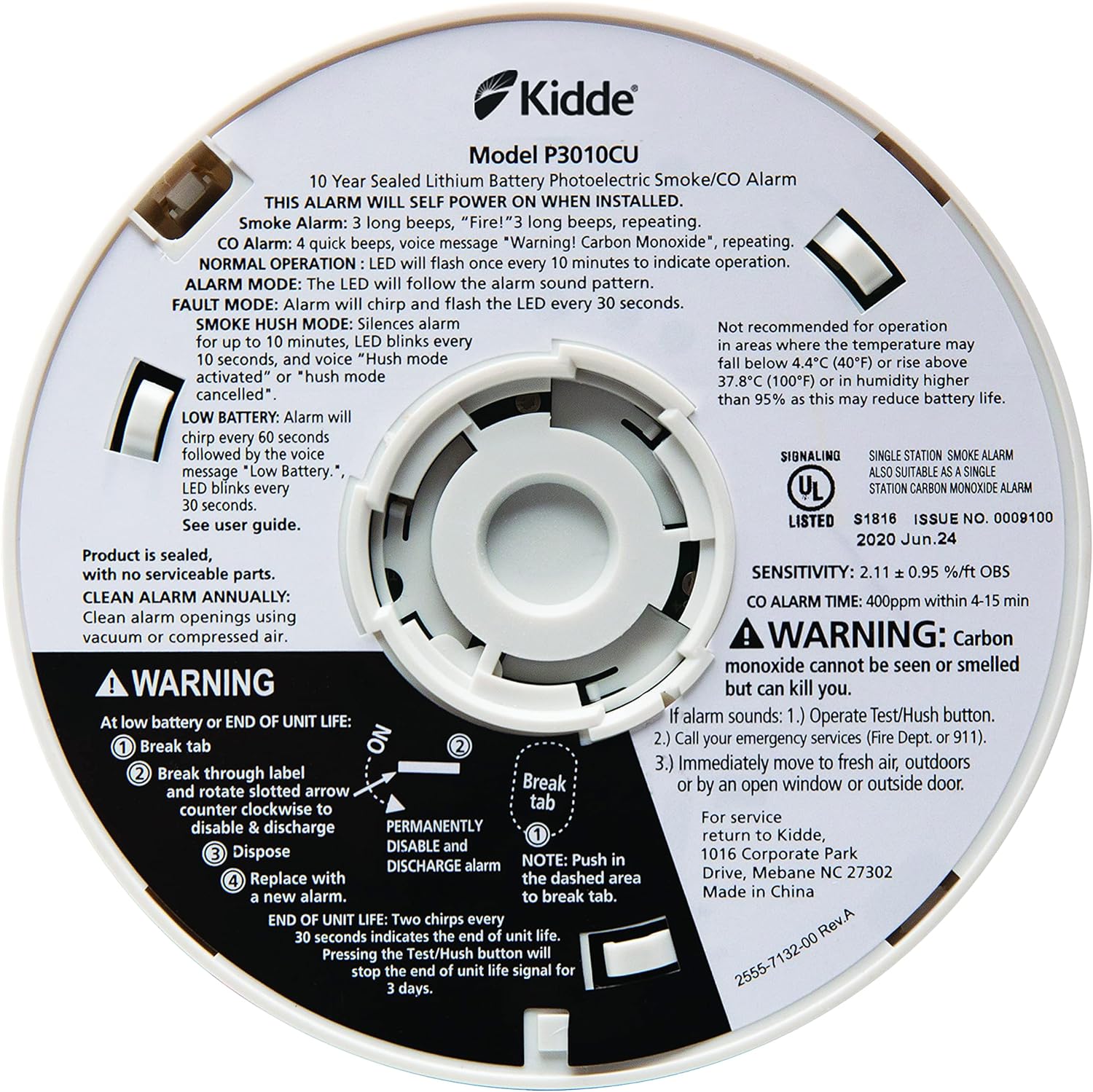 Smoke & Carbon Monoxide Detector, 10-Year Battery, Voice Alerts E153537
