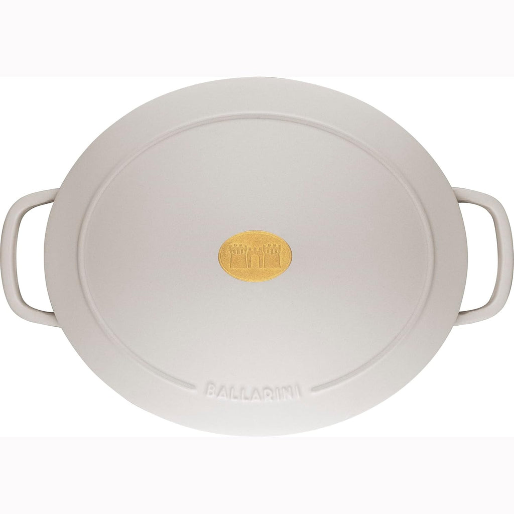 Cast Iron Oval Dutch Oven, 5-qt, Crema White C8753