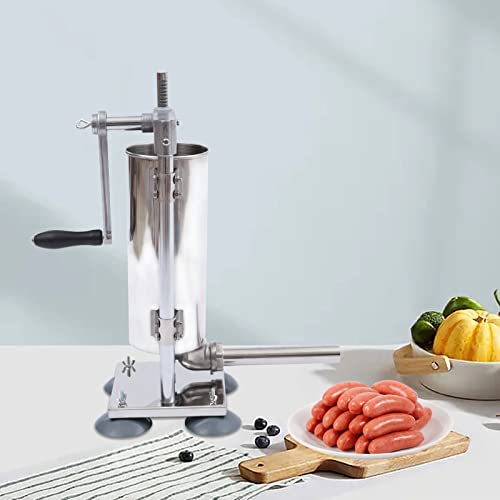 Vertical Stainless Steel Sausage Stuffer, 6Lbs Suction Cup Type Z362