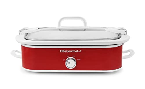 3.5Qt Casserole Slow Cooker with Locking Lid and Adjustable Temperature Q97249
