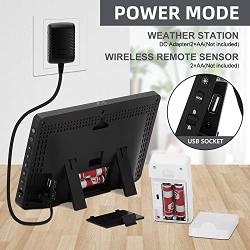 Wireless Indoor Outdoor Weather Station with Color Display and Humidity Monitor J703962