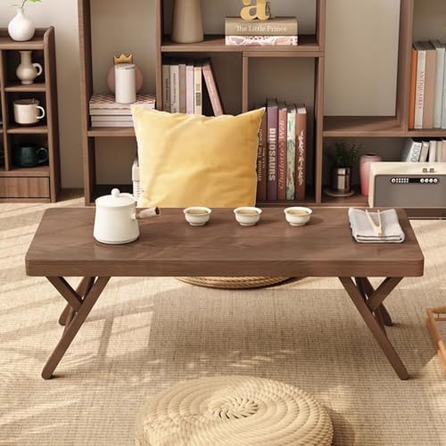 Japanese Low Table, Bamboo Folding Tatami Table for Floor Sitting S335