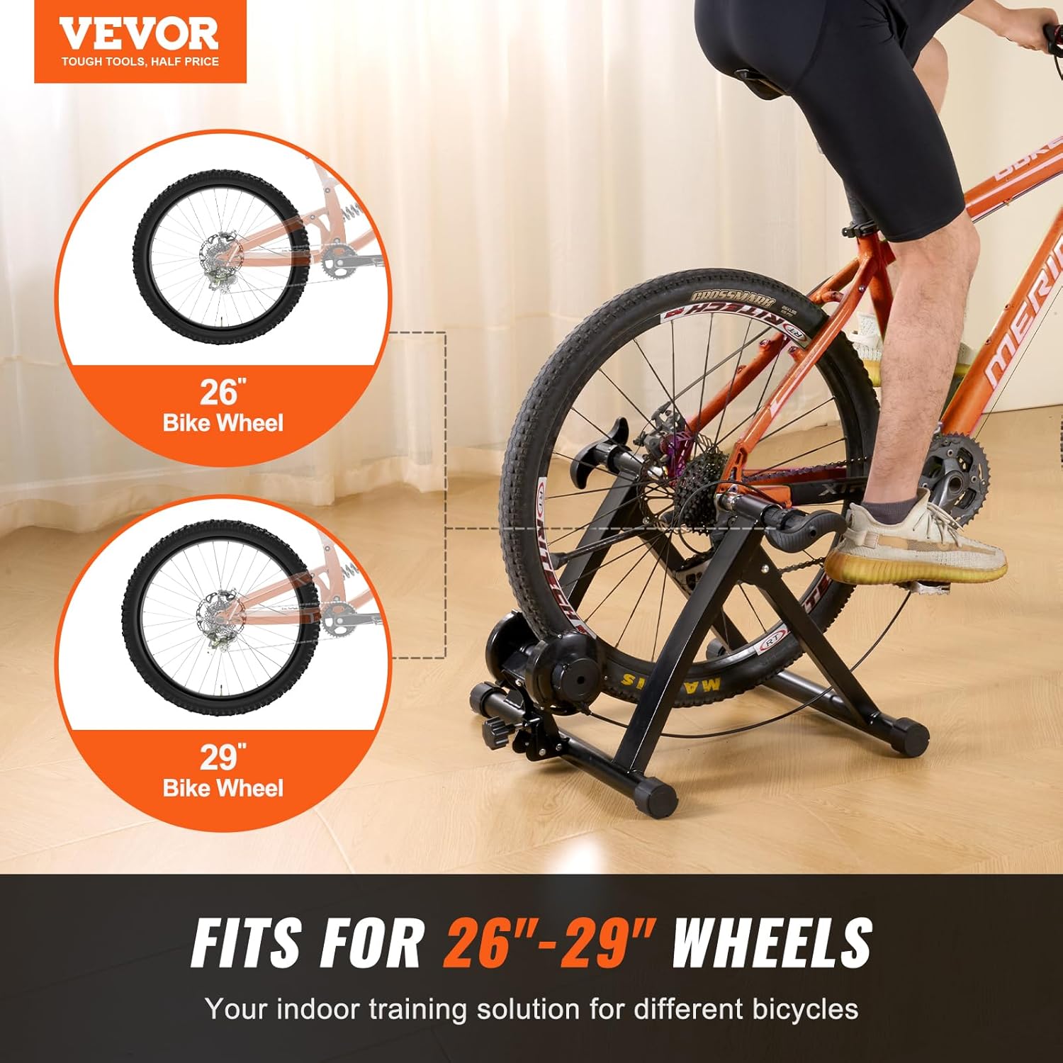 Magnetic Bike Trainer Stand for 26"-29" Wheels, 8 Resistance Settings J22014