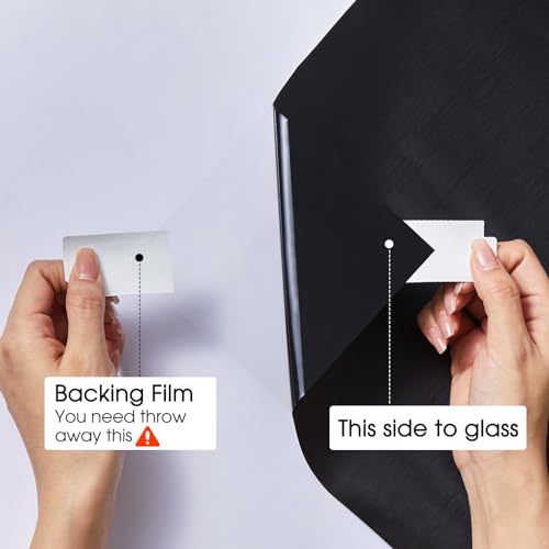 Blackout Window Privacy Film Anti UV Static Cling Removable Room Darkening Tint V6587