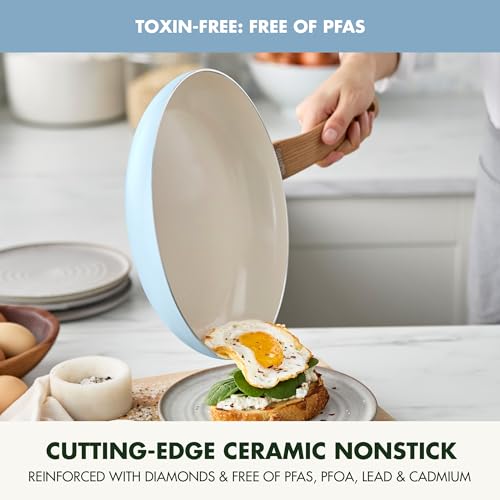 10 Piece Cookware Pots and Pans Set, Ceramic Nonstick, Induction O344285