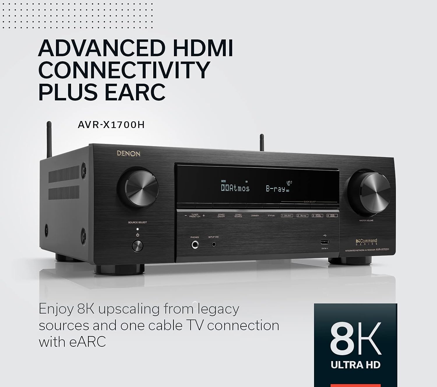 7.2 Channel AV Receiver with 8K HDMI and Dolby Atmos T4522