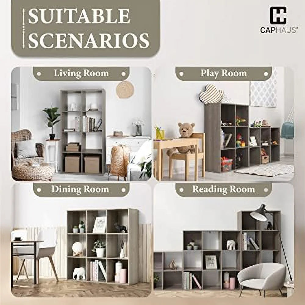 13-Inch Cube Organizer with Extra Thick Edge, 8-Cube White O6493
