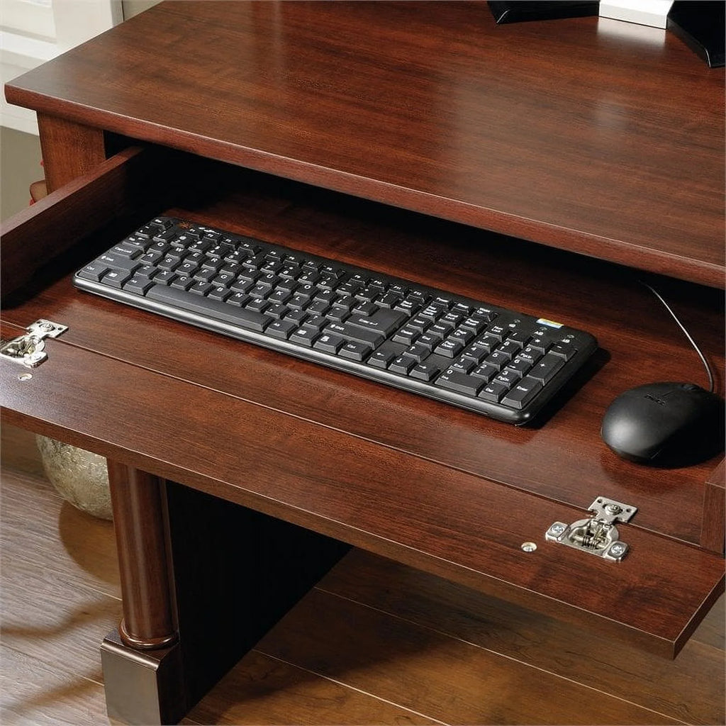 Contemporary Wood Computer Desk with Hutch S454