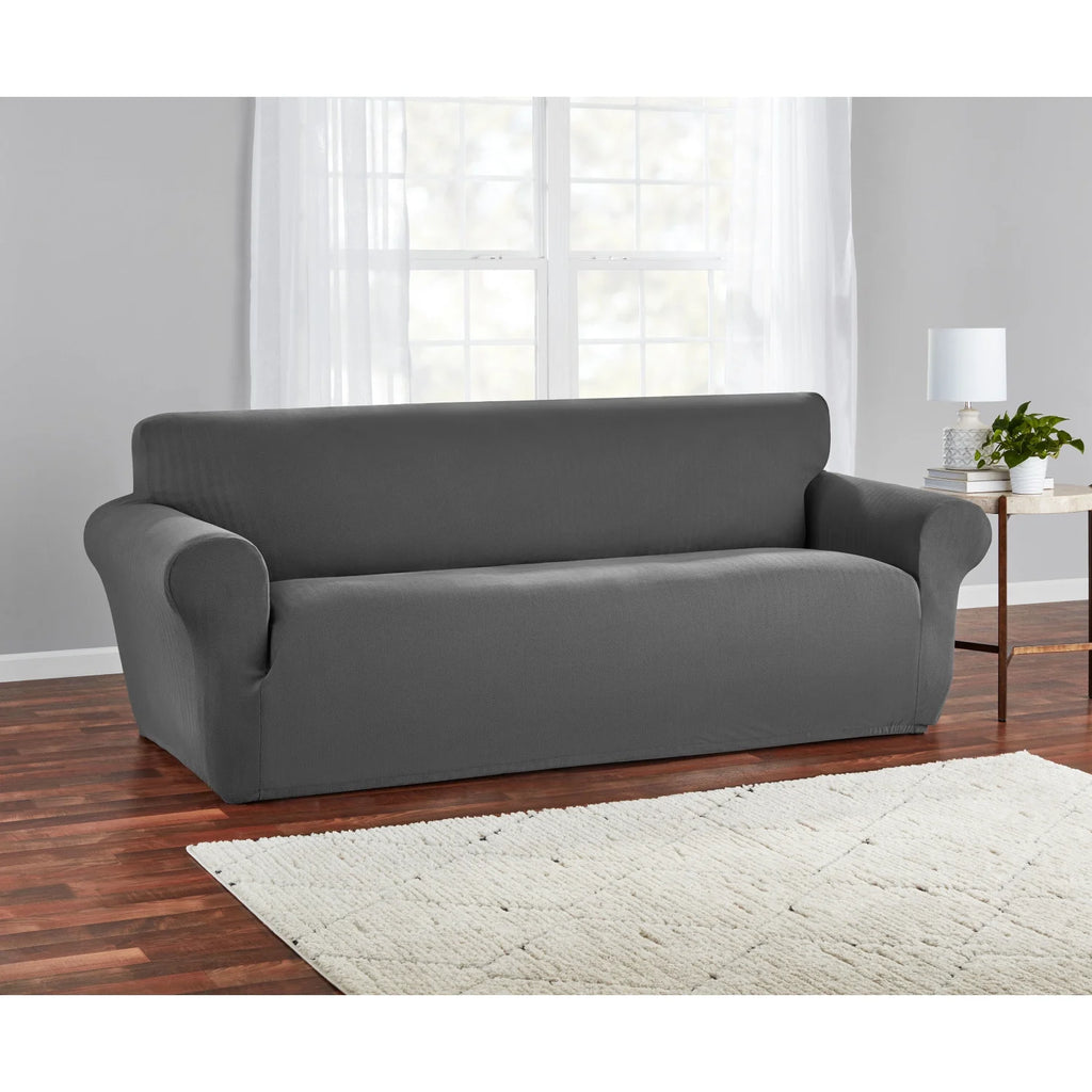 Sofa Slipcover, 1-Piece, Charcoal Gray W162524
