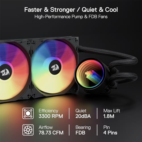 Liquid Cooling System CPU Water Cooler with 120mm PWM RGB Fans V171