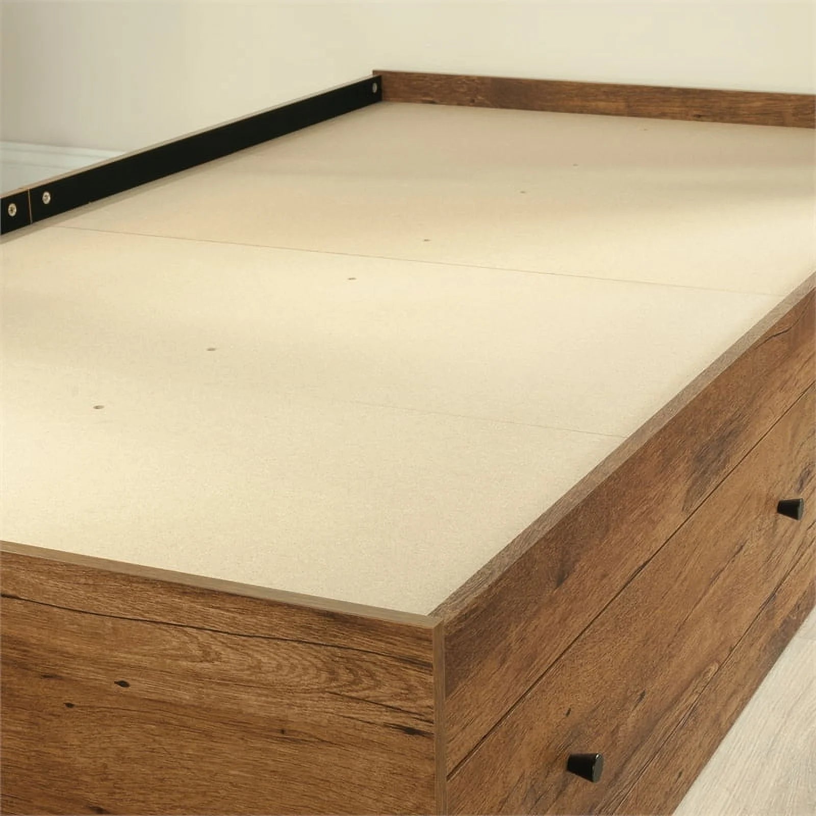Vintage Oak Finish Engineered Wood Bed Q169259