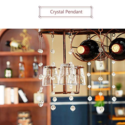 Wall Mounted Wine Rack with Stemware Holder - Black J845384
