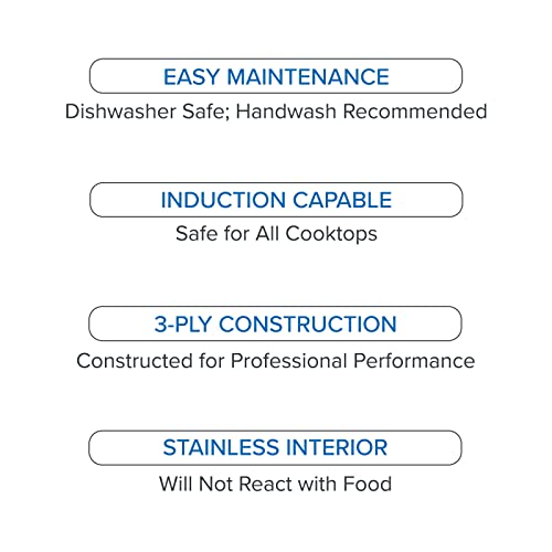3-Ply Stainless Steel Cookware Set, 5 Piece, Oven Safe Z508607