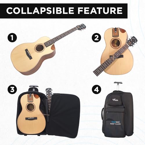 Travel Guitar with Collapsible System and Backpack Case T987090
