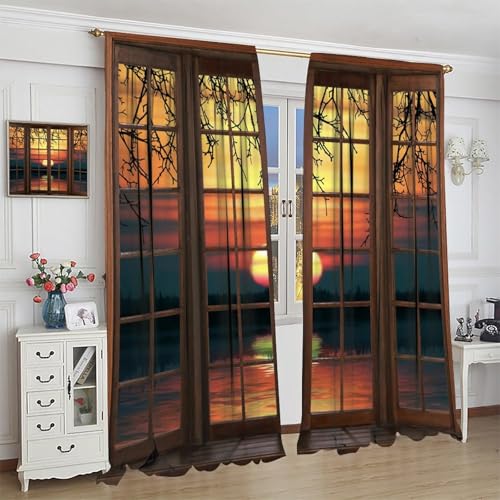 Blackout Curtain for Bedroom Living Room, 42x45 Inch S348