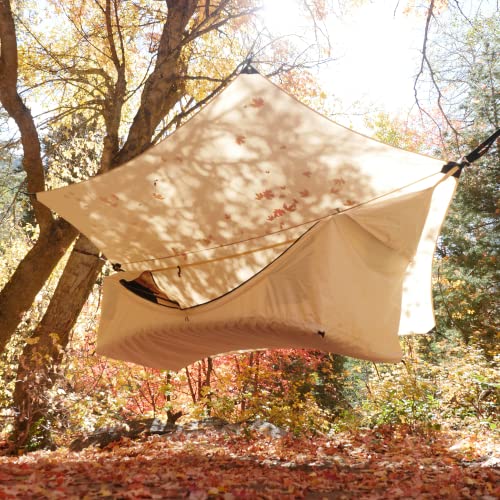 Lay Flat Hammock Tent with Mosquito Net, Insulated Pad and Rainfly D732