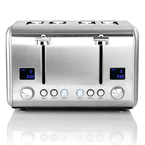 4 Slice Toaster Stainless Steel Red E510709