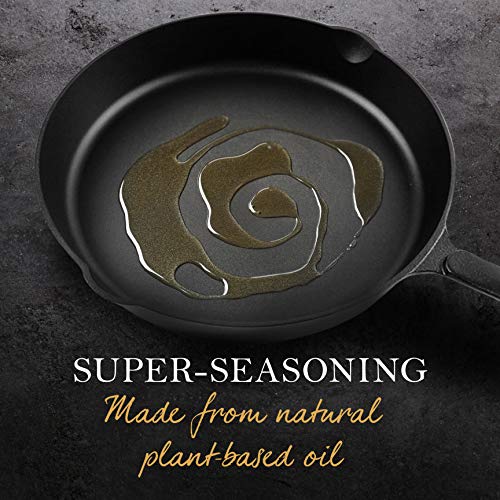 Cast Iron Skillet - 10 Inch Non-stick Frying Pan, Pre-seasoned for Camping and Indoor Use B882612