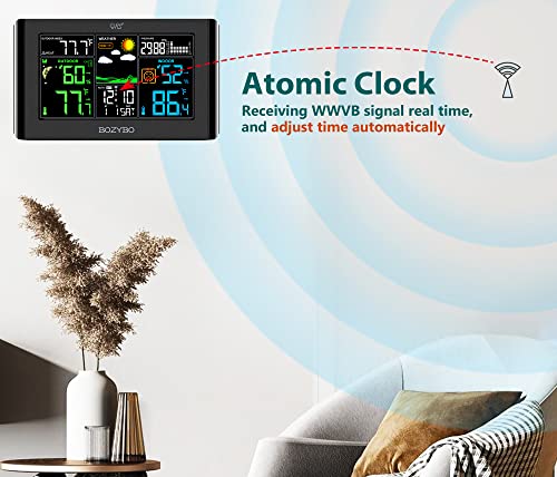 Wireless Indoor Outdoor Thermometer with Atomic Clock and Humidity Monitor S66669