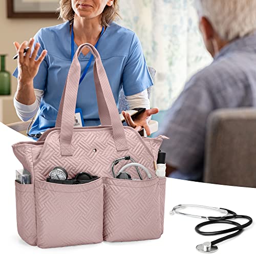 Nurse Bag with Laptop Compartment, Clinical Tote for Nursing Students or Doctors, Black G9403
