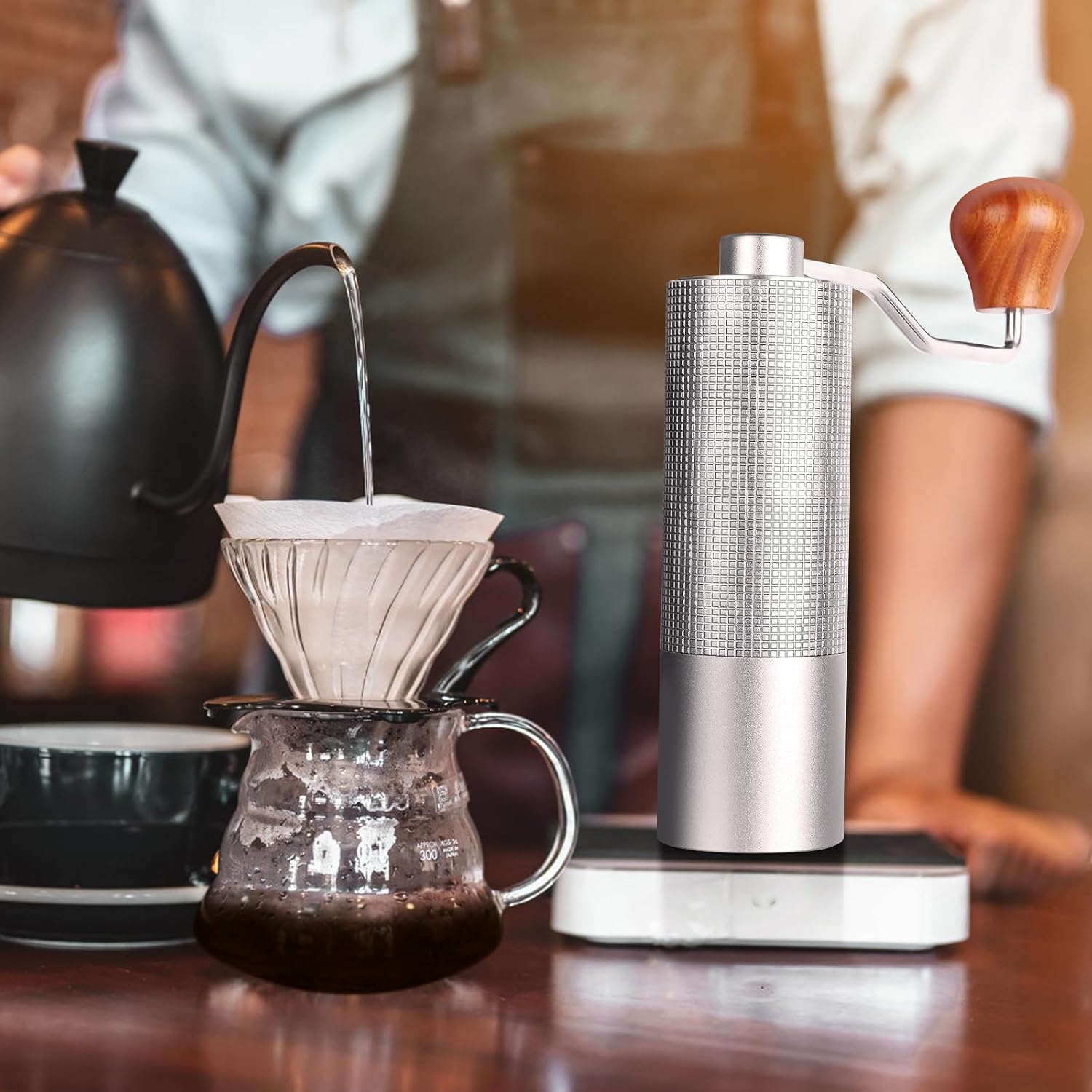 Manual Coffee Grinder with Stainless Steel Conical Burr T991